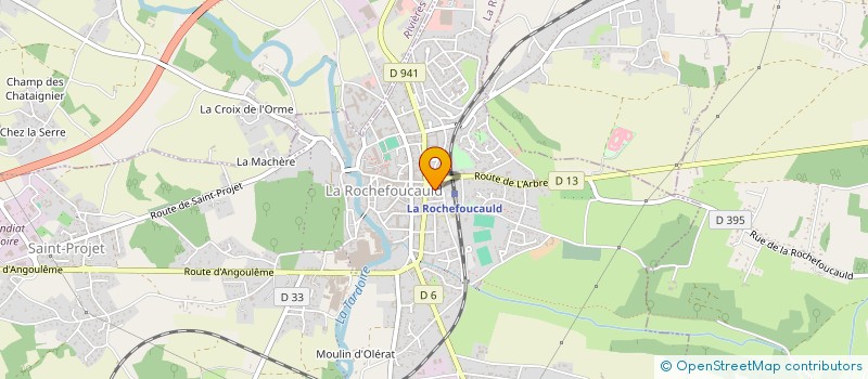 localisation de l'entreprise MADAME JULIETTE BIROT à LA ROCHEFOUCAULD-EN-ANGOUMOIS