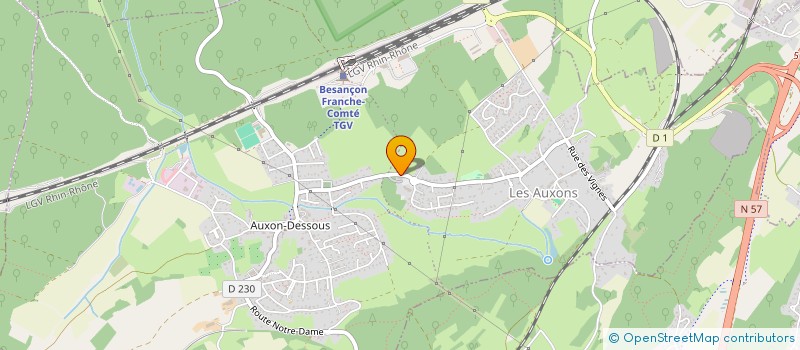 localisation de l'entreprise MADAME JULIETTE BOILLOT  LES AUXONS