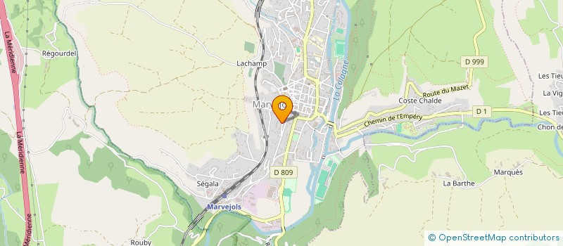 localisation de l'entreprise MADAME JULIETTE BOUDET  MARVEJOLS