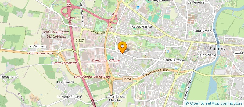 localisation de l'entreprise MADAME JULIETTE CHEVRERE POCQUET à SAINTES