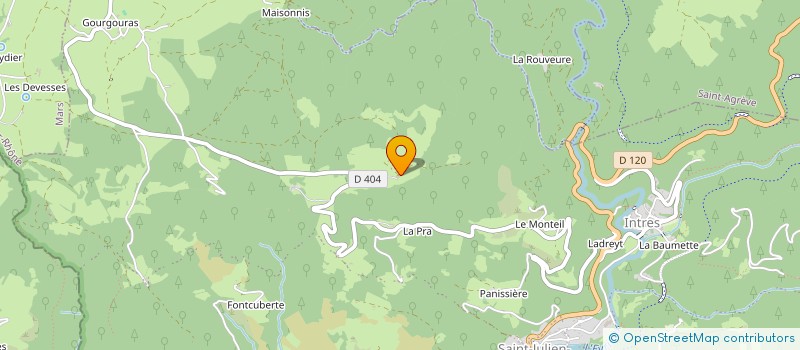 localisation de l'entreprise MADAME JULIETTE CROS  SAINT-JULIEN-D'INTRES