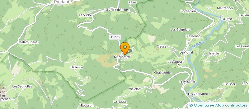 localisation de l'entreprise MADAME JULIETTE CROS  SAINT-JEURE-D'ANDAURE