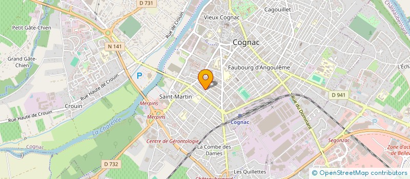 localisation de l'entreprise MADAME JULIETTE DALBET à COGNAC