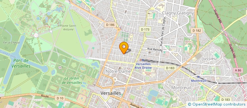 localisation de l'entreprise MADAME JULIETTE DE CADOUDAL à VERSAILLES