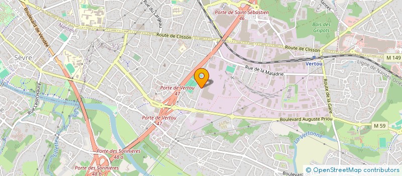 localisation de l'entreprise MADAME JULIETTE DUPRE  VERTOU