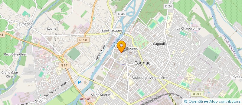 localisation de l'entreprise MADAME JULIETTE ETCHALUS à COGNAC