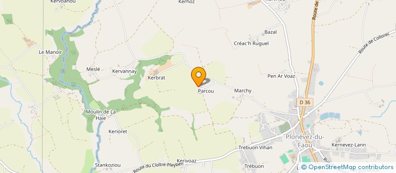 localisation de l'entreprise MADAME JULIETTE GUILLO  PLONEVEZ-DU-FAOU