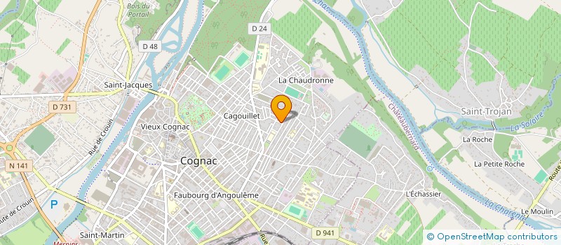 localisation de l'entreprise MADAME JULIETTE HARDUIN à COGNAC