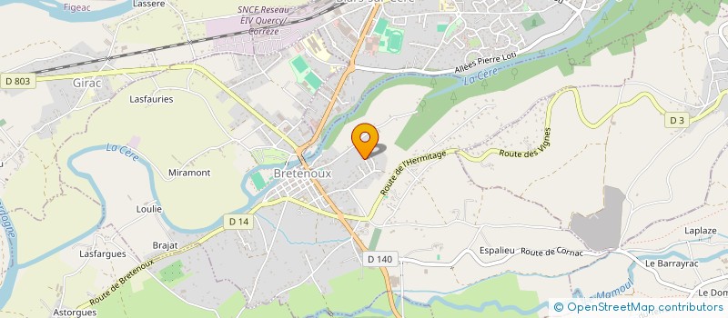 localisation de l'entreprise MADAME JULIETTE LACAM  BRETENOUX