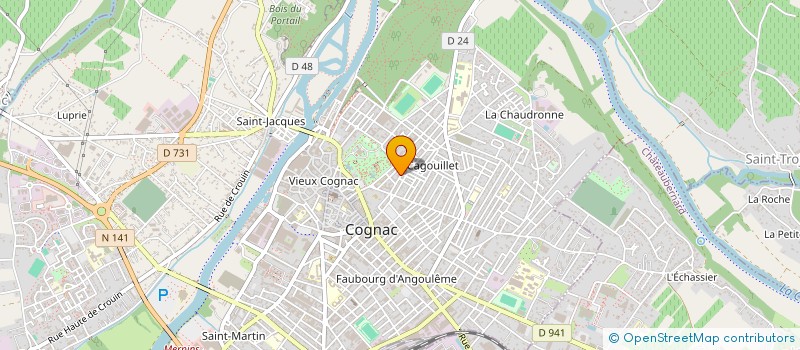 localisation de l'entreprise MADAME JULIETTE LOUARME à COGNAC