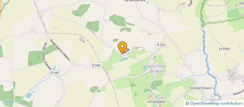 localisation de l'entreprise MADAME JULIETTE MANOURY à SAINT-ELLIER-LES-BOIS