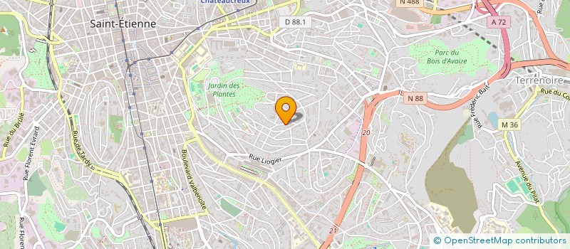 localisation de l'entreprise MADAME JULIETTE MICAUD  SAINT-ETIENNE