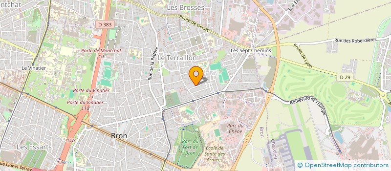 localisation de l'entreprise MADAME JULIETTE PEYRONNEL CLOUTEAU  BRON