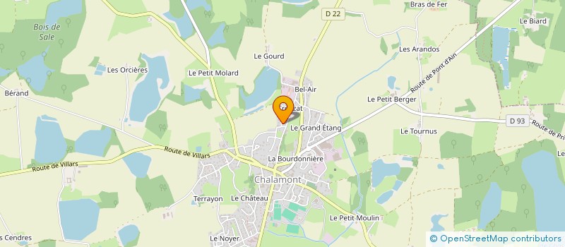 localisation de l'entreprise MADAME JULIETTE VINCENT  CHALAMONT