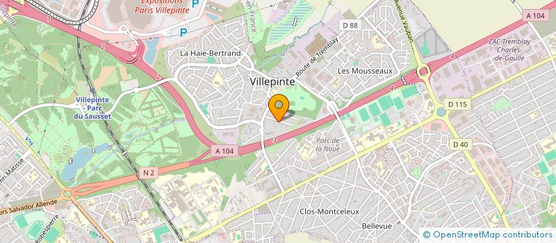 localisation de l'entreprise MADAME JULINA BABDOR à VILLEPINTE