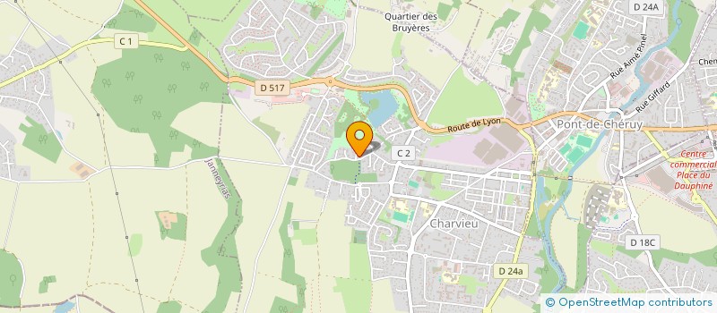 localisation de l'entreprise MADAME JULINE DESBOS  CHARVIEU-CHAVAGNEUX