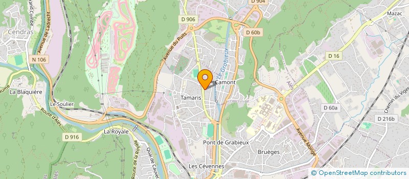 localisation de l'entreprise MADAME JULINE LAURIOL  ALES