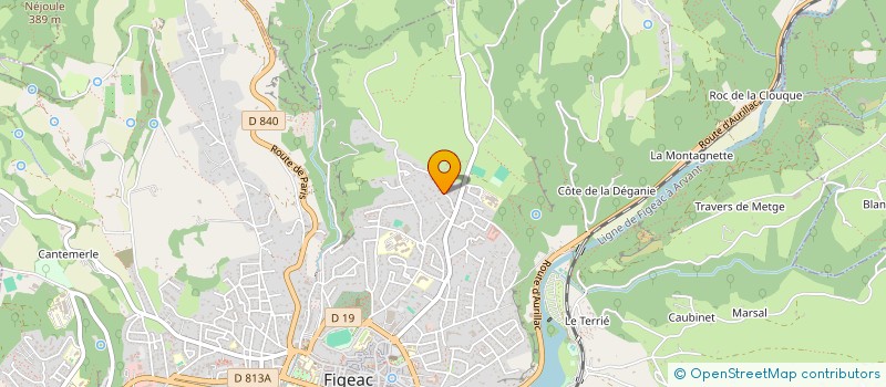 localisation de l'entreprise MADAME JULINE MARTINS  FIGEAC