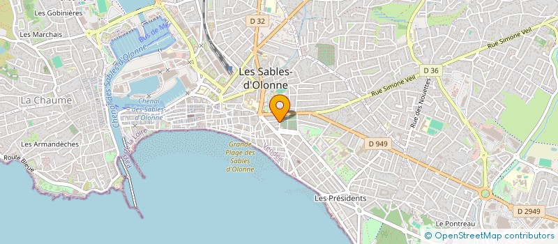 localisation de l'entreprise MADAME JULY-ESTELLE JOULIN  LES SABLES D'OLONNE