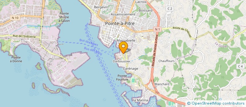localisation de l'entreprise MADAME JUSTIN SEXTUS à POINTE A PITRE