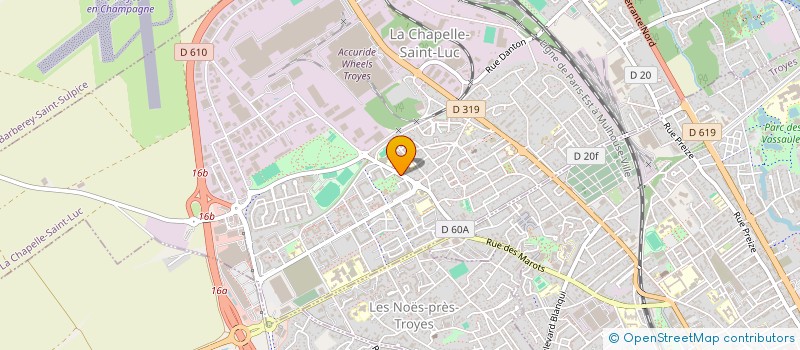 localisation de l'entreprise MADAME JUSTINA ESESOMO  LA CHAPELLE-SAINT-LUC