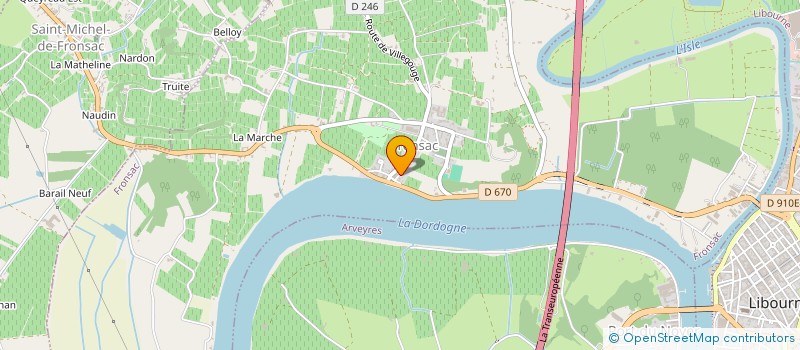 localisation de l'entreprise MADAME JUSTINA VIANA  FRONSAC