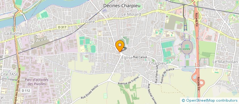 localisation de l'entreprise MADAME JUSTINE ALVAREZ  DECINES-CHARPIEU