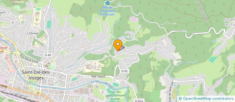 localisation de l'entreprise MADAME JUSTINE ANTOINE  SAINT-DIE-DES-VOSGES