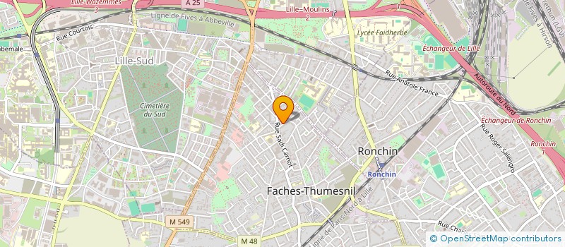 localisation de l'entreprise MADAME JUSTINE ARNOUX  FACHES-THUMESNIL