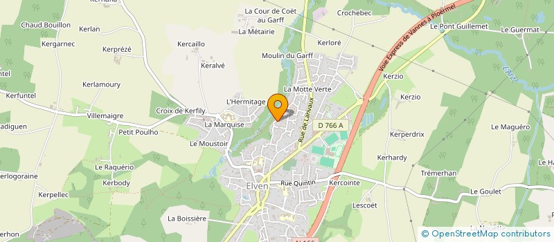 localisation de l'entreprise MADAME JUSTINE AVRANCHE  ELVEN