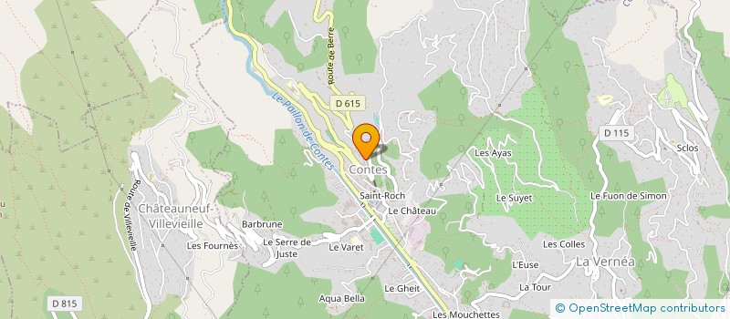 localisation de l'entreprise MADAME JUSTINE BAILLET  CONTES