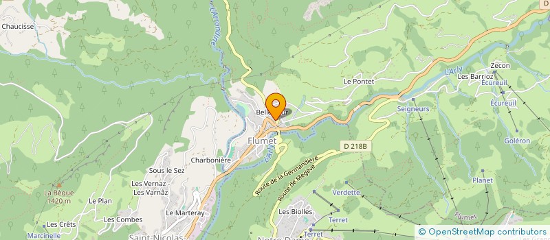 localisation de l'entreprise MADAME JUSTINE BAILLY à FLUMET