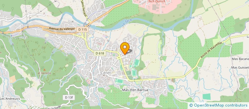 localisation de l'entreprise MADAME JUSTINE BASTIANI  CERET