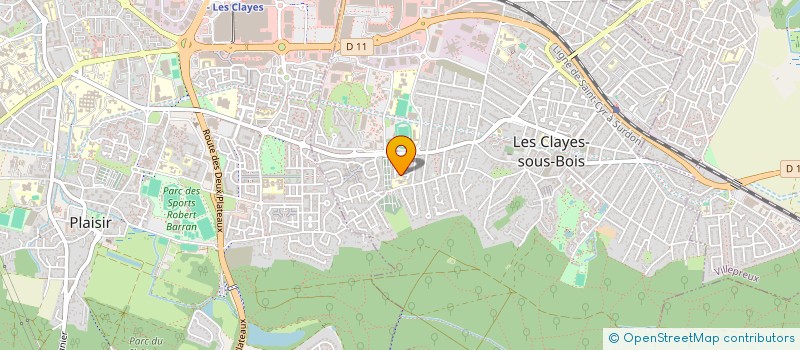 localisation de l'entreprise MADAME JUSTINE BETEILLE  LES CLAYES-SOUS-BOIS