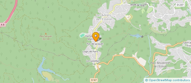 localisation de l'entreprise MADAME JUSTINE BIELA  LES ADRETS-DE-L'ESTEREL