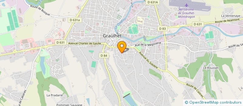 localisation de l'entreprise MADAME JUSTINE BIGAND  GRAULHET