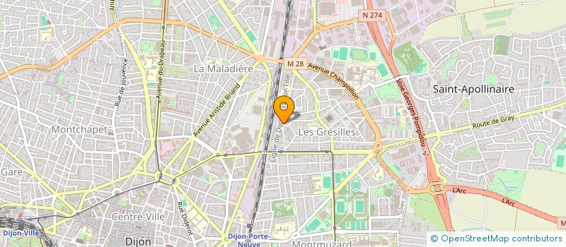 localisation de l'entreprise MADAME JUSTINE BLIN  DIJON