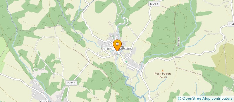 localisation de l'entreprise MADAME JUSTINE BONNERY  CENNE-MONESTIES