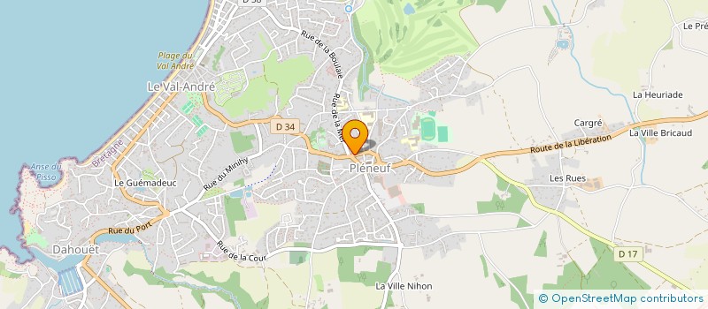 localisation de l'entreprise MADAME JUSTINE BOULOM  PLENEUF-VAL-ANDRE