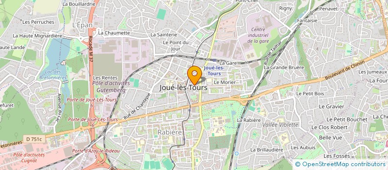 localisation de l'entreprise MADAME JUSTINE BOUSSEREAU-PROUTEAU  JOUE-LES-TOURS