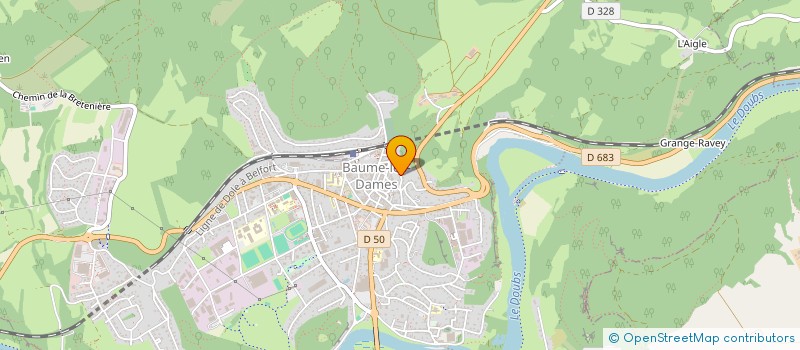 localisation de l'entreprise MADAME JUSTINE BRAHIER  BAUME-LES-DAMES