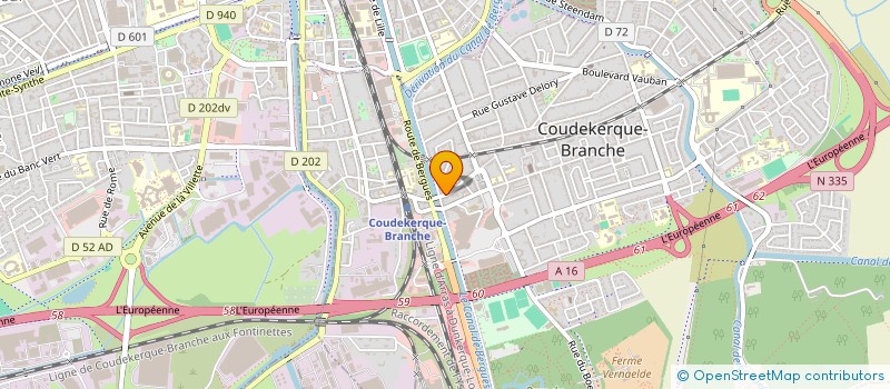 localisation de l'entreprise MADAME JUSTINE BRASSEUR  COUDEKERQUE-BRANCHE