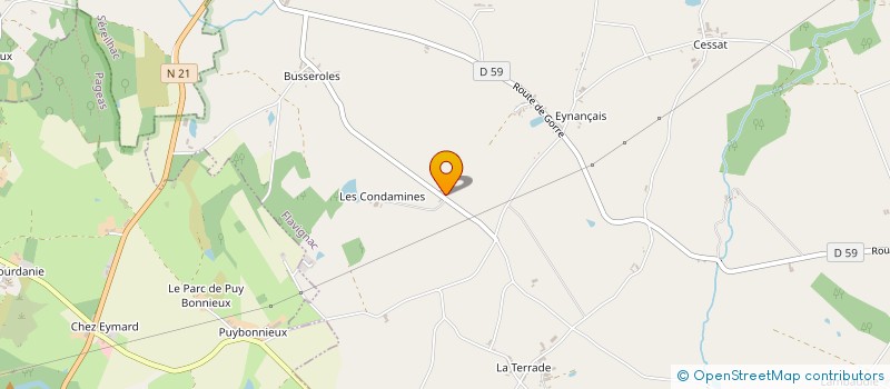 localisation de l'entreprise MADAME JUSTINE BREZAUDY à BUSSIERE-GALANT