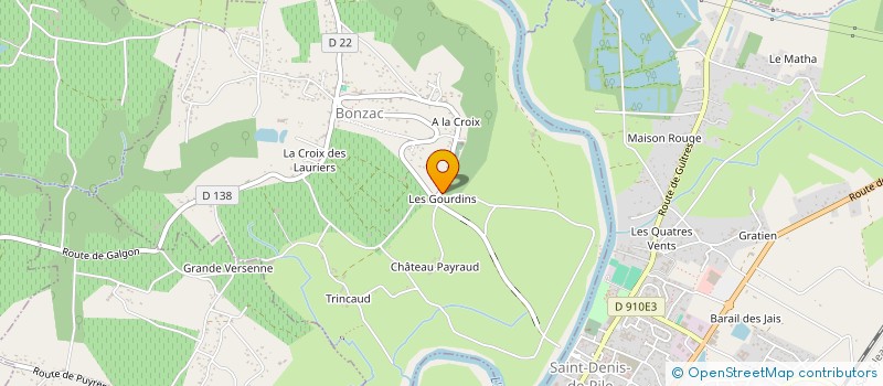 localisation de l'entreprise MADAME JUSTINE BRUN-DESPAGNE  BONZAC