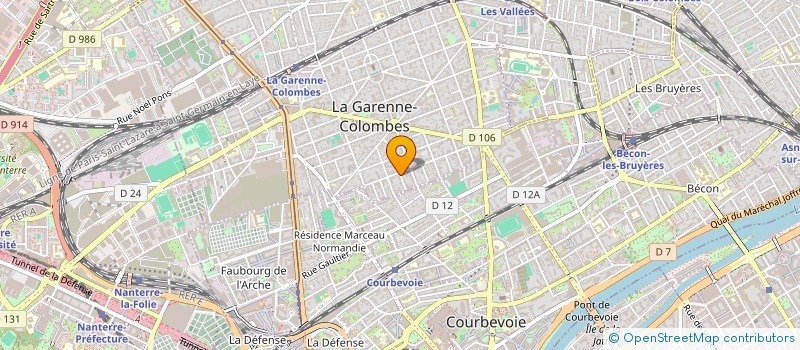 localisation de l'entreprise MADAME JUSTINE BRUNET à LA GARENNE-COLOMBES