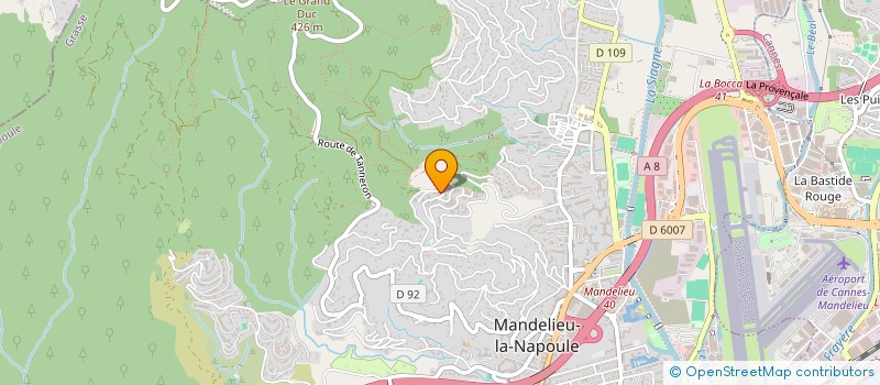 localisation de l'entreprise MADAME JUSTINE CARLIER  MANDELIEU-LA-NAPOULE