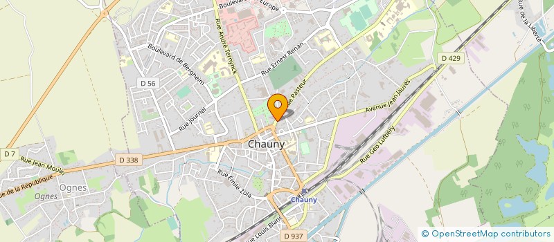 localisation de l'entreprise MADAME JUSTINE CARON à CHAUNY