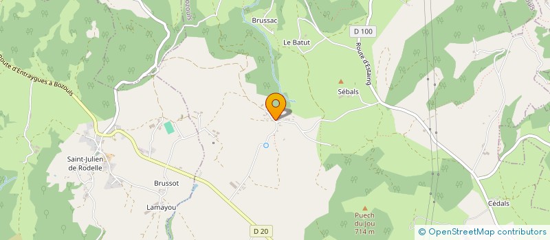 localisation de l'entreprise MADAME JUSTINE CATUSSE  RODELLE