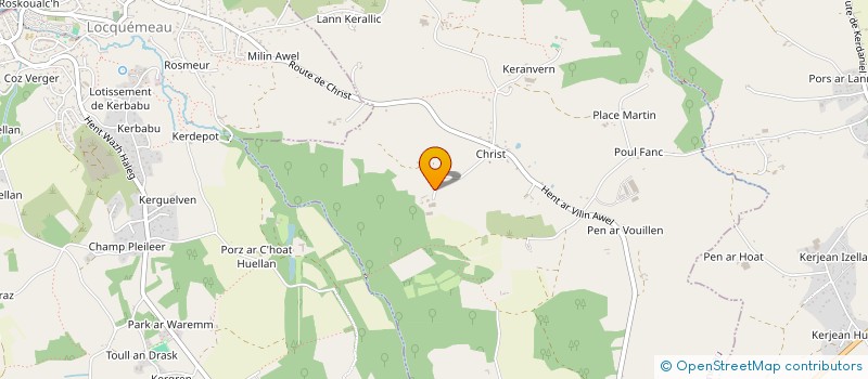 localisation de l'entreprise MADAME JUSTINE CHAPELAIN  PLOUMILLIAU