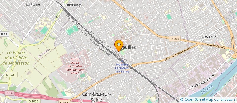 localisation de l'entreprise MADAME JUSTINE CHARDEY  HOUILLES